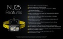 Flashlight: Nitecore NU25, Rechargeable Headlamp, 400 lumen, 64m