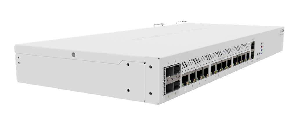 Router: Mikrotik CCR2116-12G-4S+ Cloud Core Router, 13xGbE, 4x10G SFP+,