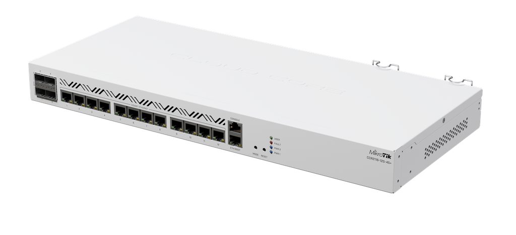 Router: Mikrotik CCR2116-12G-4S+ Cloud Core Router, 13xGbE, 4x10G SFP+,