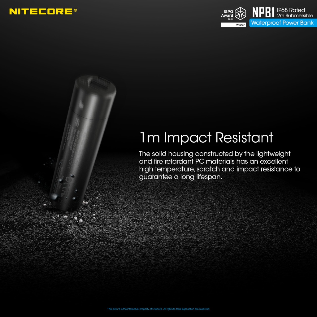 Power Bank: Nitecore NPB Series, Water ressistance