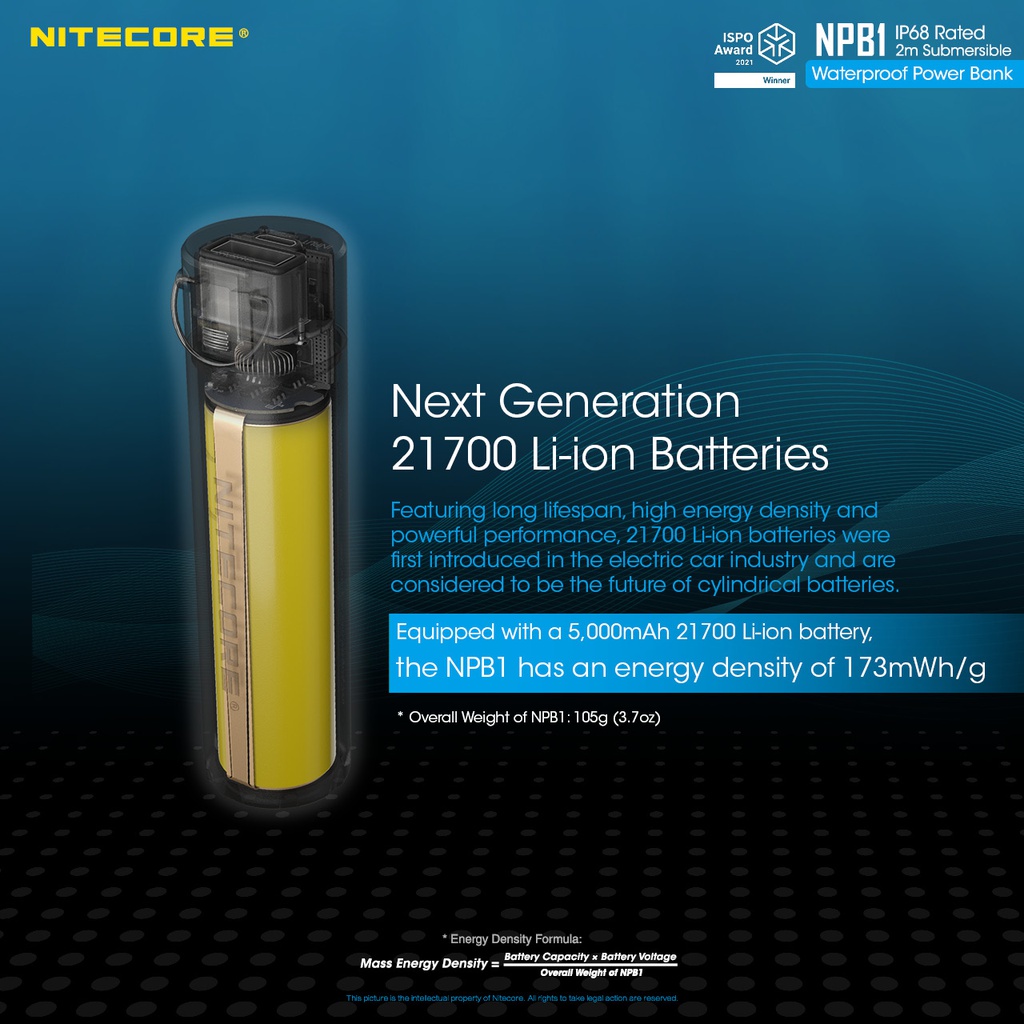 Power Bank: Nitecore NPB Series, Water ressistance