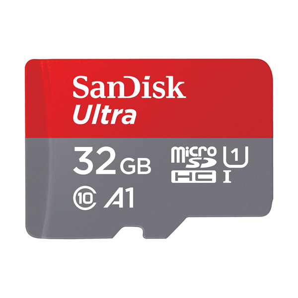 Memory Card: Sandisk 32GB, Micro SDHC UHS-I Card