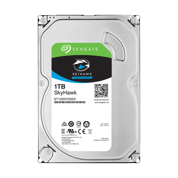 HDD: Seagate Skyhawk, 1TB, SATA3, for NVR