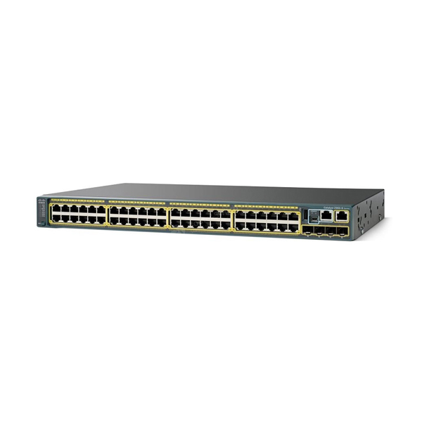 Switch: Cisco Catalyst WS-C2960S-48TS-L, 48*GbE , uplink 4*Giga SFP, LAN Base