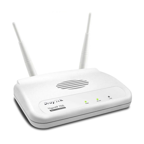 Router: DrayTek VigorAP 700, WiFi AP/RPTR/Bridge/CPE 802.11n WMM WPS