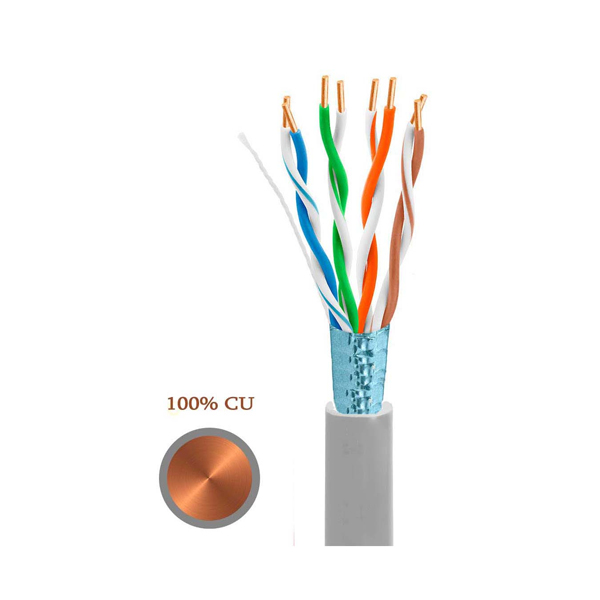 FTP Cable: APCE LACU5305F-GY CAT.5E 0.51mm 24AWG  100% Copper FTP Indoor Cable