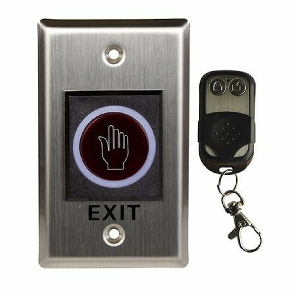 Access Control ACC: ZKTeco TLEB102-R Non Touch Exit Button with Receiver and Remote Key