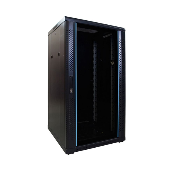 Rack: APCE 22u 19" Wide 600mm Glass Door, Fan, Shelf