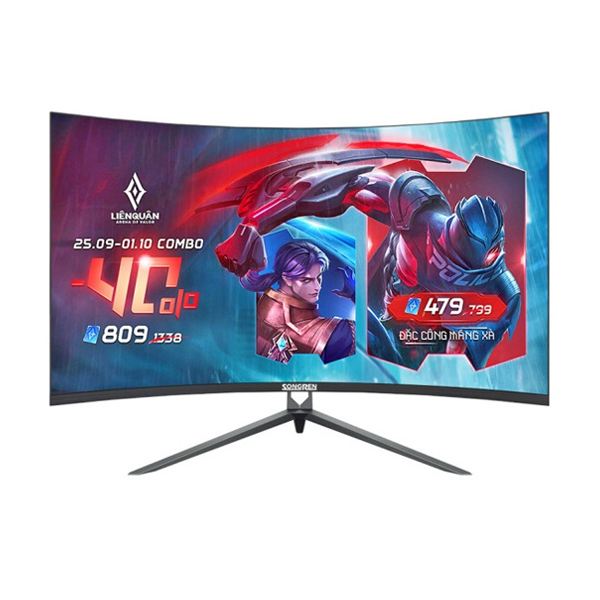 Monitor: SongRen H3 32" IPS LED Curved Monitor, FHD 75Hz HDMI+VGA