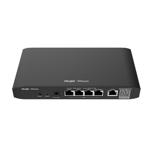 Router: Reyee RG-EG105G-P V2, Cloud managed, 100 concurrent users