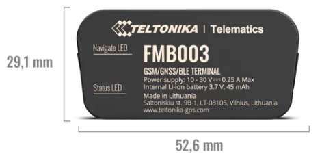 Tracker: Teltonika FMB003 Fleet Management System, GSM/GPRS/GNSS/BLE, 2G, OBD Data