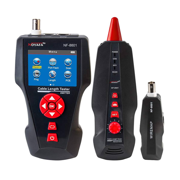 Tester: Noyafa NF-8601 Cable Length Tester. Locate faults for RJ45/RJ11/BNC Cable with PING/POE function