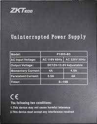 Access Control ACC: ZKTeco P1205-B3 DC12V, 5A Power supply