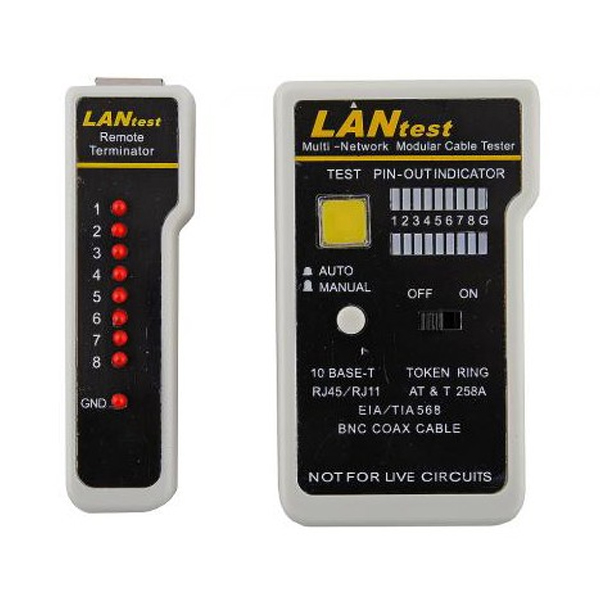 Tool: Cable tester LY-CT007, for UTP/FTP RJ45,RJ11/RJ12,BNC