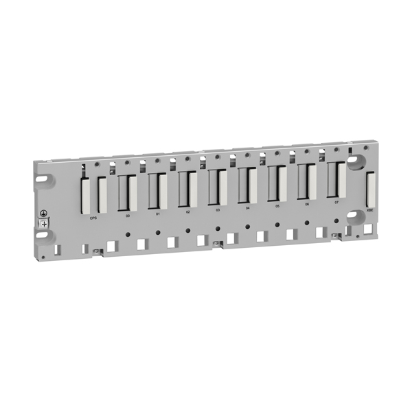 PLC: Schneider BMXXBP0800 Rack M340 - 8 slots - panel, plate or DIN rail mounting