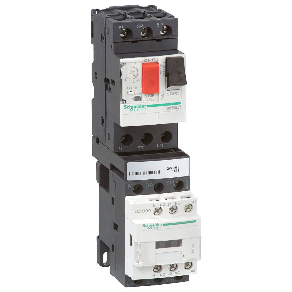 Low Voltage: Schneider GV2DM114B7 DOL combination starter - TeSys GV2-DM - 6...10 A - 24 V AC
