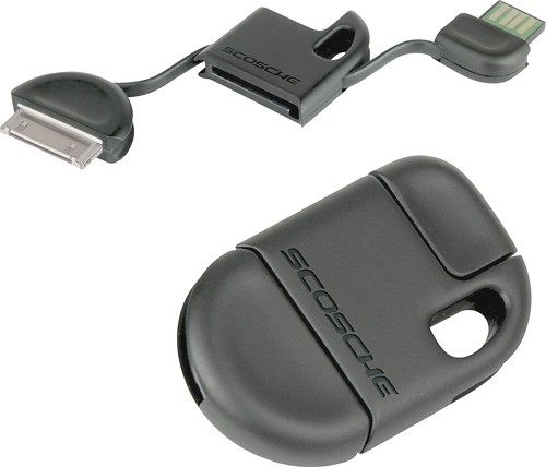 Scosche USBMM flipSYNC Keyring Charge and Sync USB Cable with Mini and Micro USB