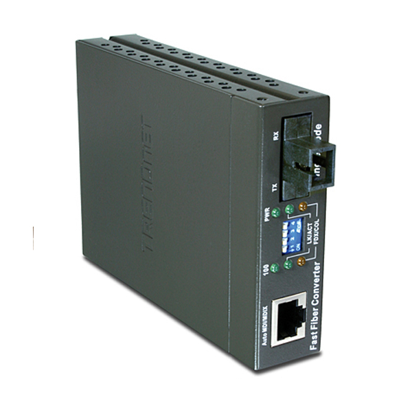 Media Converter: Trendnet TFC-210S20D5 100Base-TX to 100Base-FX Dual Wavelength Single Mode SC Fiber Converter TX1550