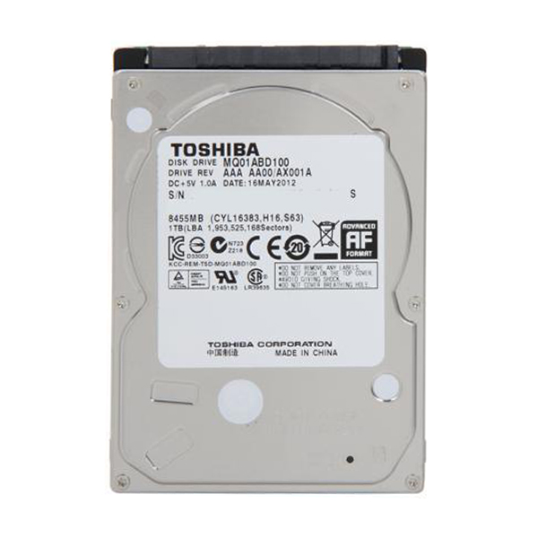 HDD: Toshiba MQ01ABD100, 1TB, 2.5", Internal Hard Drive