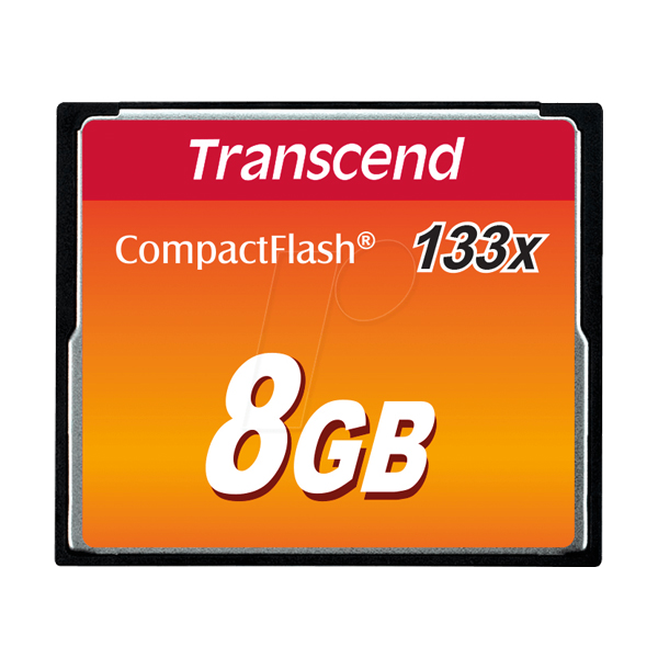 Memory Card: Transcend 8GB Compact Flash Memory Card 133x