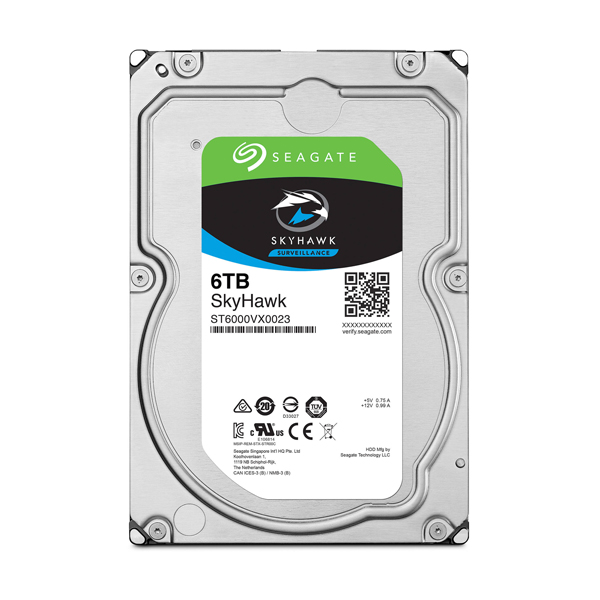 HDD: Seagate Skyhawk, 6TB, SATA3, for NVR