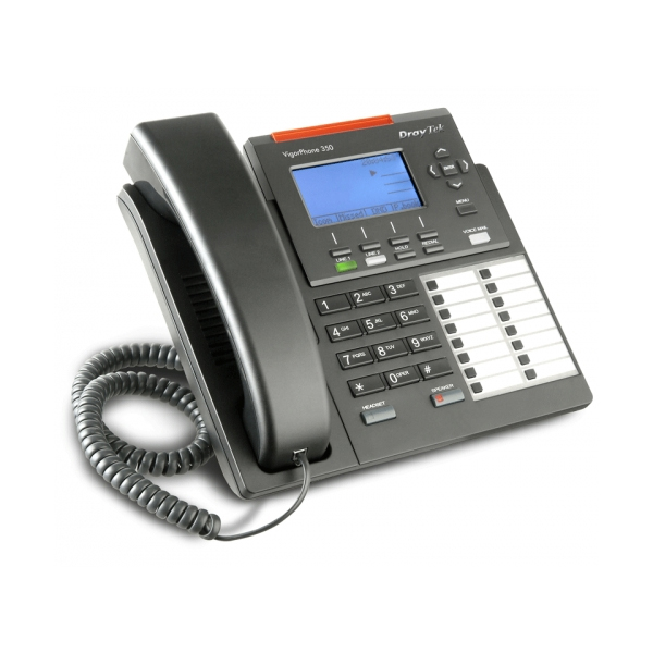 IP Phone: VigorPhone 350, MultiSIP reg.,G.722,PoE,VoiceMail,LCD,BLF