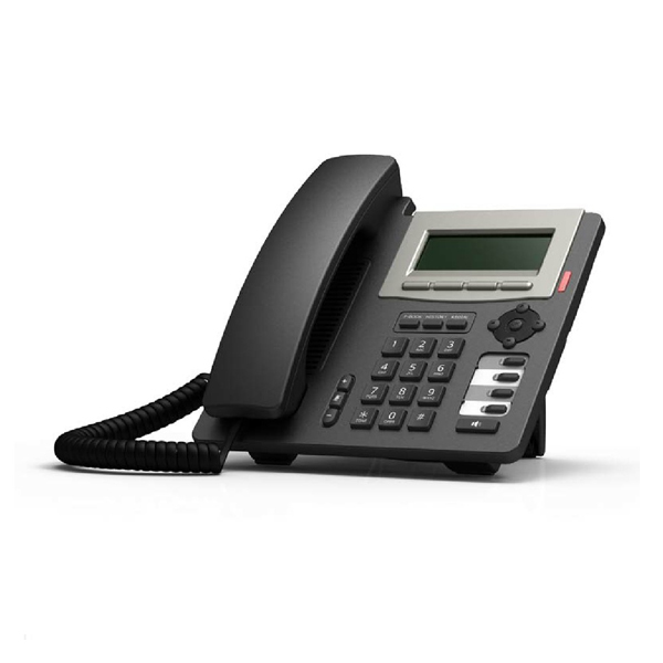 IP Phone: Voptech IP20P, 2SIP Lines, 1IAX2, LCD, 4xline/4xSoft keys, PoE, RJ9 jack