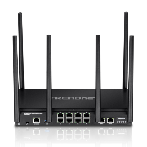 Wireless Router: Trendnet TEW-829DRU AC3000 Tri-Band Wireless Gigabit Dual-WAN VPN SMB Router