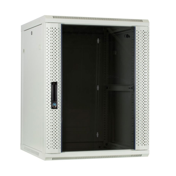 Rack:APCE AB6415GY Wall Mount Rack Cabinet 15U, Glass door