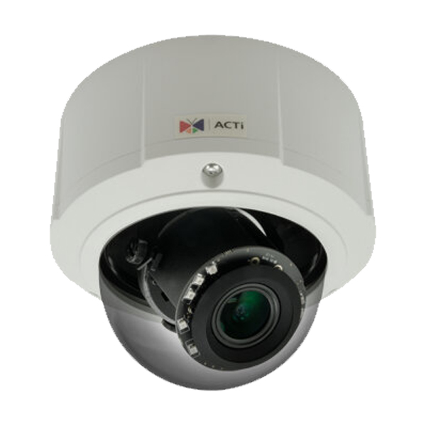 IP Camera: ACTi E89, 10MP, IR 30m, Basic WDR, Audio I/O, IP67, IK10, Outdoor Dome Camera