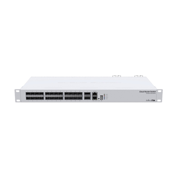 Router Switch: Mikrotik CRS326-24S+2Q+RM Cloud Router Switch, 24xSFP+, 2x40G QSFP+, 650 MHz CPU, 64 MB RAM