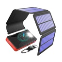 Power Bank: Lighting Solar Charger with 4 Panel and Wireless Charging