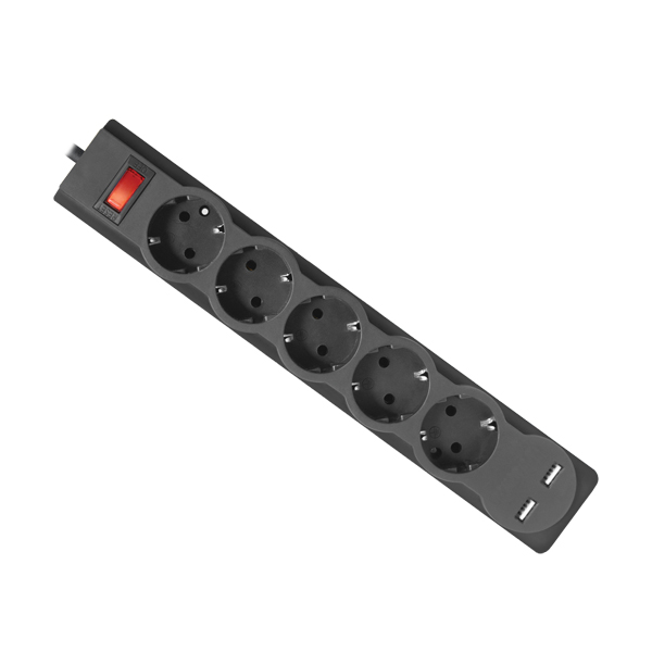 Power Extender: APCE Power Extender 5x German Socket, 2x USB Socket, 3m cable