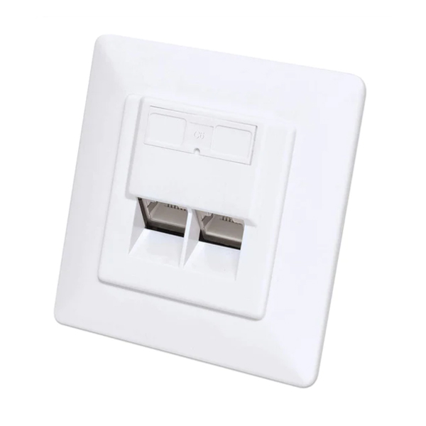 Outlet: APCE Faceplate Cat6a 2xRJ45