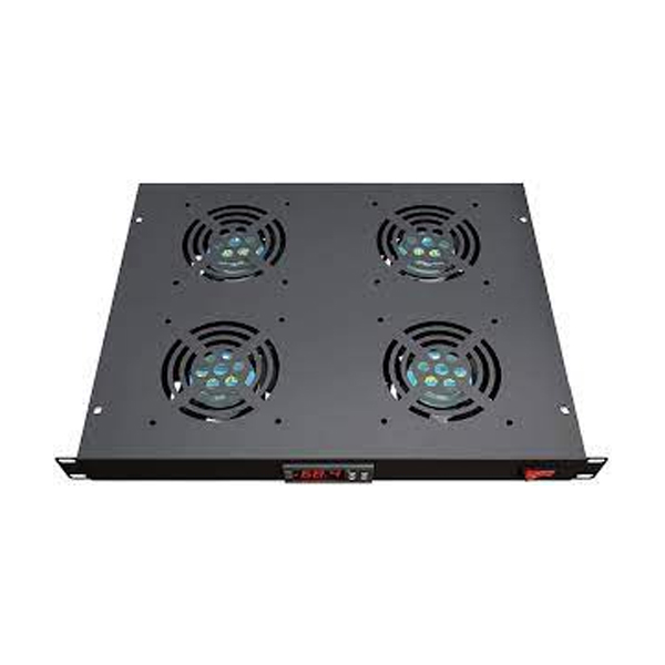 Rack Acc: AZE 1U Rack-Mount Fan Shelf with Digital Temperature Controller, 4 pieces 220~240V Fans